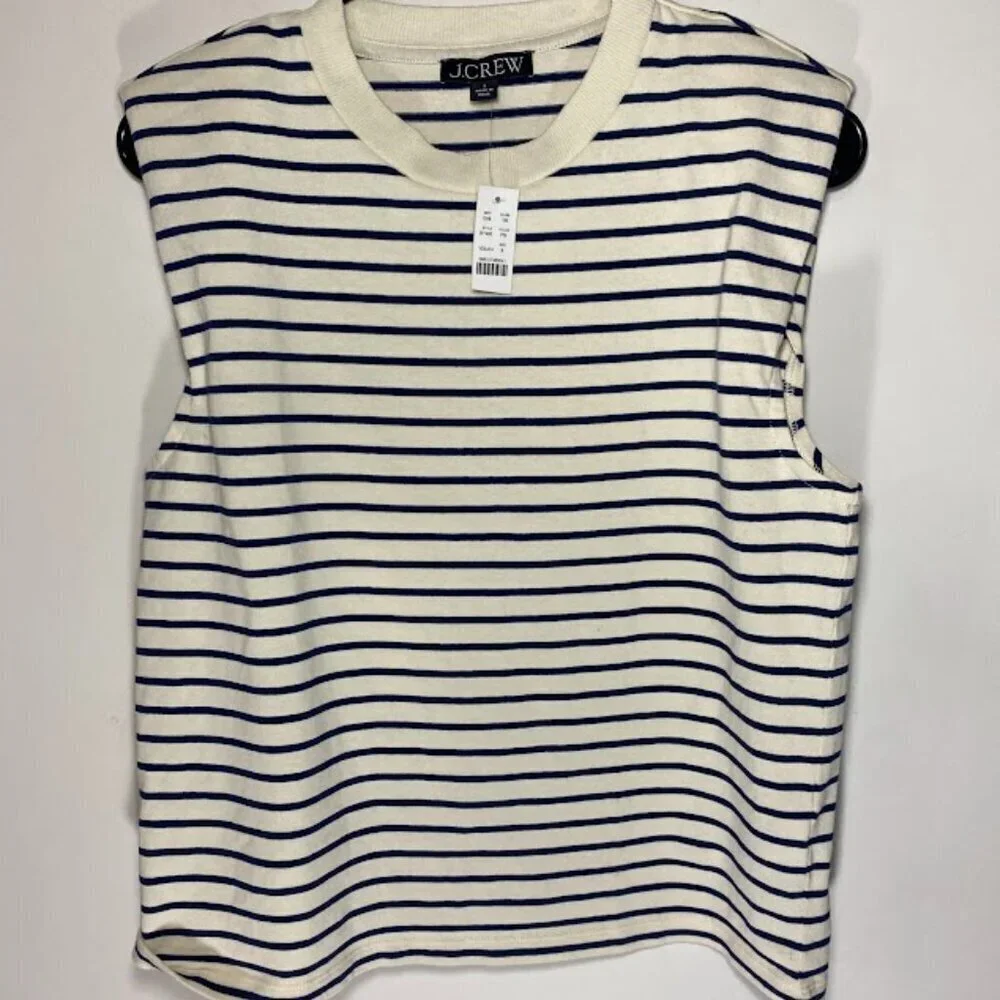 J. Crew Striped Sleeveless Sweater